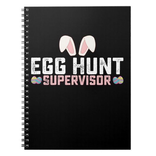 Eierjacht Supervisor Grappig Paashaas Konijn Notitieboek (Voorkant)