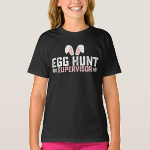 Eierjacht Supervisor Grappig Paashaas Konijn T-shirt