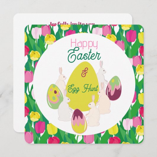 Eierjacht. Uitnodiging (Voorkant / Achterkant)