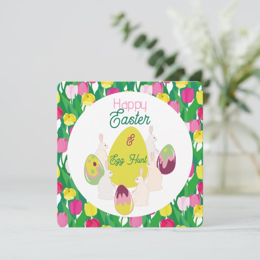 Eierjacht. Uitnodiging (Staand voorkant)