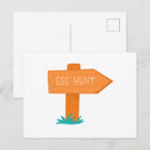 Eierjacht Uitnodiging Briefkaart (Voorkant / Achterkant)
