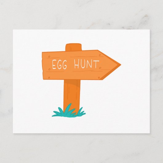 Eierjacht Uitnodiging Briefkaart (Voorkant)