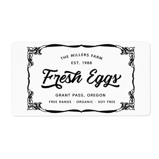 Eierkant  Eierlabel Etiket (Voorkant)