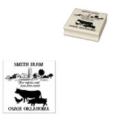 Eierkarton Etiket kleine Homestead Boerderij Rubberstempel (Gestempeld)