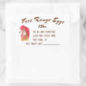 Eierkarton, vrij verkrijgbaar Eieren Waterverf Rechthoekige Sticker (Tas)