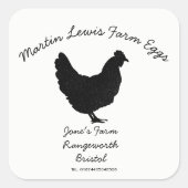Eierkartonnen Label personaliseren eierdoos vrije  (Voorkant)