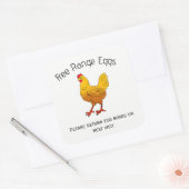 Eierkist Etiket vrije uitloop boerenmarkt (Envelop)