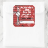 eierklopper bakken Kerstmis uit de keuken van Vierkante Sticker (Tas)