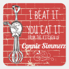 Eierklopper baksteen uit de keuken van sticker