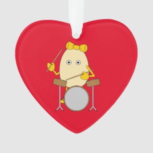 eierkop drummer meisje ornament