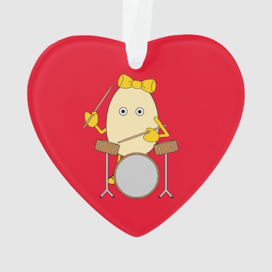 eierkop drummer meisje ornament (achterkant)