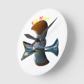 Eierkop Quirky-Design Ronde Klok (Hoek)