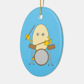 eierkopdrummer keramisch ornament (Links)