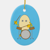 eierkopdrummer keramisch ornament (Voorkant)