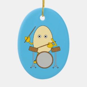 eierkopdrummer keramisch ornament