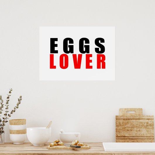 Eierliefhebber Poster (Keuken)