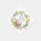 Eiermand met decoratieve eieren I bloemenPasen Servet (Hoek)