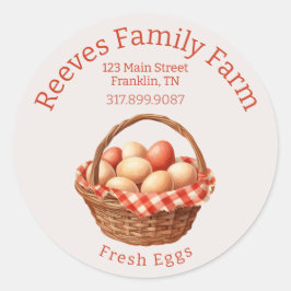 eiermand ronde label Sticker