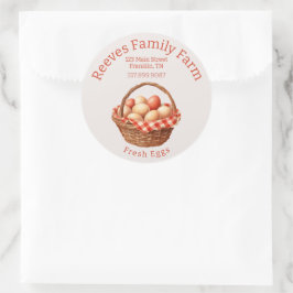 eiermand ronde label Sticker