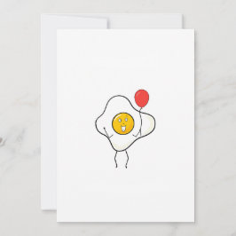 Eierontwerp met ballon, personaliseer, pas aan kaart