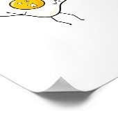 Eierontwerp met ballon, personaliseer, pas aan poster (Hoek)