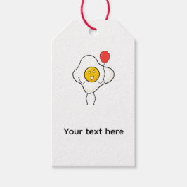 Eierontwerp met ballon, personaliseren, aanpassen cadeaulabel