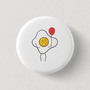 Eierontwerp met ballon, personaliseren, aanpassen ronde button 3,2 cm