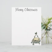 Eierpunch in een vintage kerstboom punch bowl (Staand voorkant)