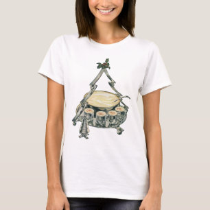 Eierpunch in een vintage kerstboom punch bowl t-shirt
