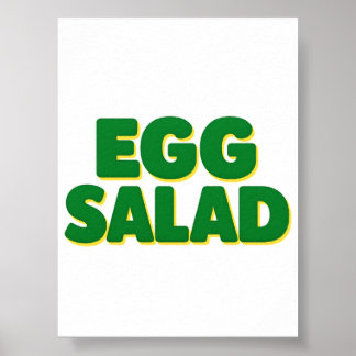 Eiersalade Liefhebber Grappig Voedsel Humor Eiersa Poster