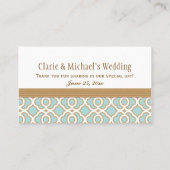 Eierschaal Blauw Goud Marokkaanse Trouwtafel Plaat Plaatskaartje (Achterkant)