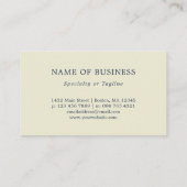 eierschaal groen blad lichtblauw therapeut visitekaartje (Achterkant)