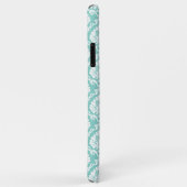 Eierschal Blau Damast Case-Mate iPhone Case (Achterkant/rechts)