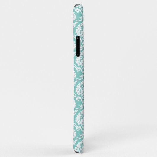 Eierschal Blau Damast Case-Mate iPhone Case (Achterkant/rechts)