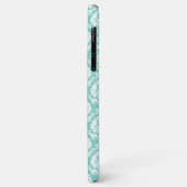 Eierschal Blau Damast Case-Mate iPhone Case (Achterkant/links)