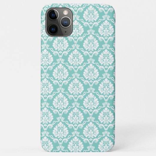 Eierschal Blau Damast Case-Mate iPhone Case (Achterkant)