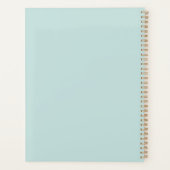 Eierschal Blauwe Luipaardprint Ballon Gouden Confe Planner (Achterkant)