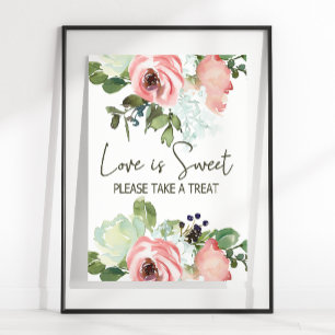 Eierschal- en Blos Bruidschap Love Is Sweet Poster