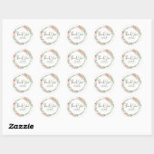 Eierschal- en Blos Bruiloft Ronde Sticker (Vel)