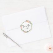 Eierschal- en Blos Bruiloft Ronde Sticker (Envelop)