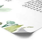 Eierschal en Blush Bloem Bruiloftstoelindeling Poster (Hoek)