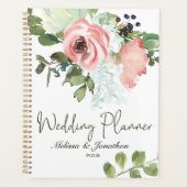 Eierschal- en Blush bloemige trouwplanner Planner (Voorkant)