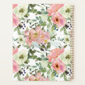 Eierschal- en Blush bloemige trouwplanner Planner (Achterkant)