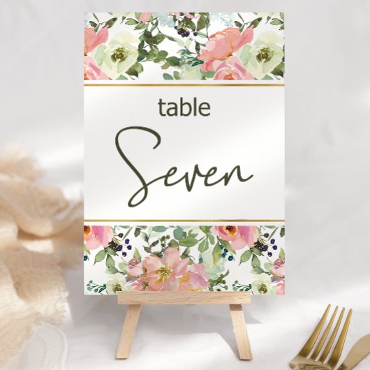 Eierschal Roze Blush Bloem Bruiloft Tafel Nummer Kaart
