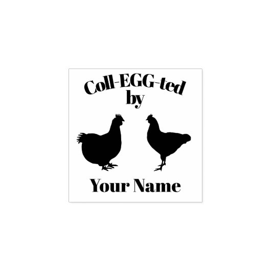  eierstempel twee kippen rubberstempel (Afrduk)