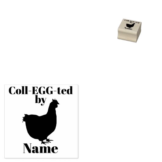 Eierstempel van kind - Rhode Island Red Hen Rubberstempel (Gestempeld)