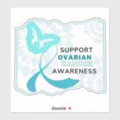 Eierstokkanker Awareness Custom Cut Sticker (Vel)