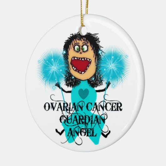 Eierstokkanker beschermengel keramisch ornament (Links)