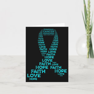 Eierstokkanker Bewustzijn Hoop Geloof Liefde Blauw Kaart
