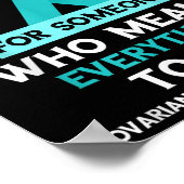 Eierstokkanker Bewustzijn Iemand die alles beteken Poster (Hoek)